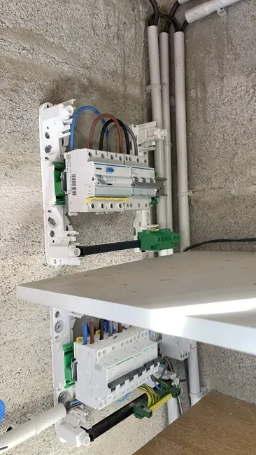 Câblage et protections d'un tableau électrique lors du raccordement d'une borne